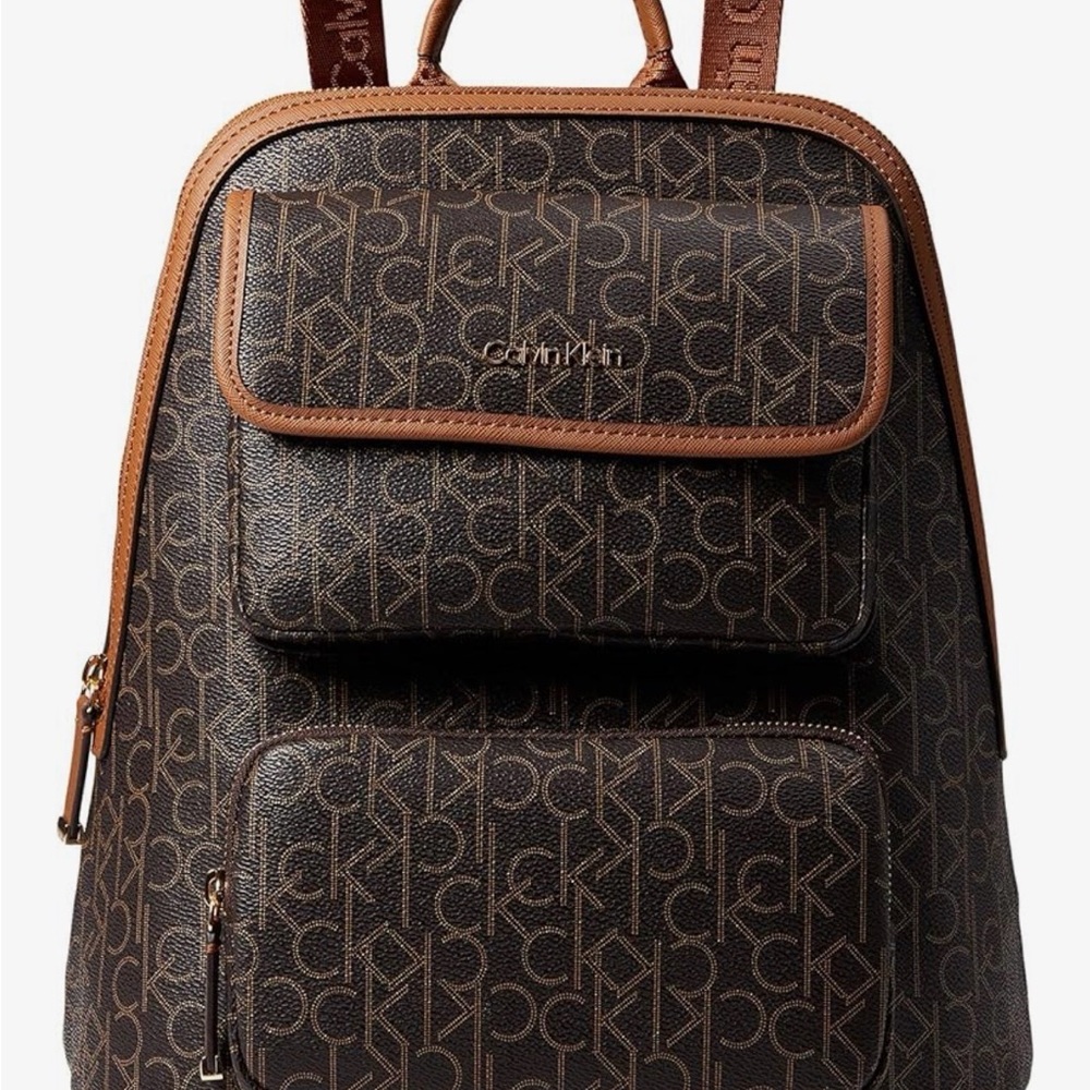 Calvin Klein Dark Brown Monogram Backpack